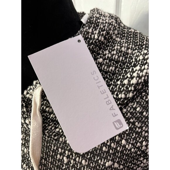 Fabletics Yukon Long Sleeve Fleece Dress Size Large Cream/black Nwt - Picture 6 of 12